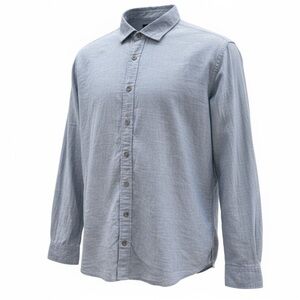 J. Hilburn Men’s Blue Chambray Button-Up Shirt | 100% Italian Cotton | Size XL